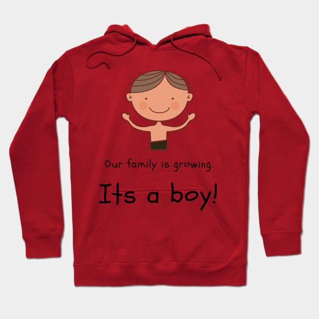 Love this 'Our family is growing. Its a boy' t-shirt! Hoodie by Valdesigns